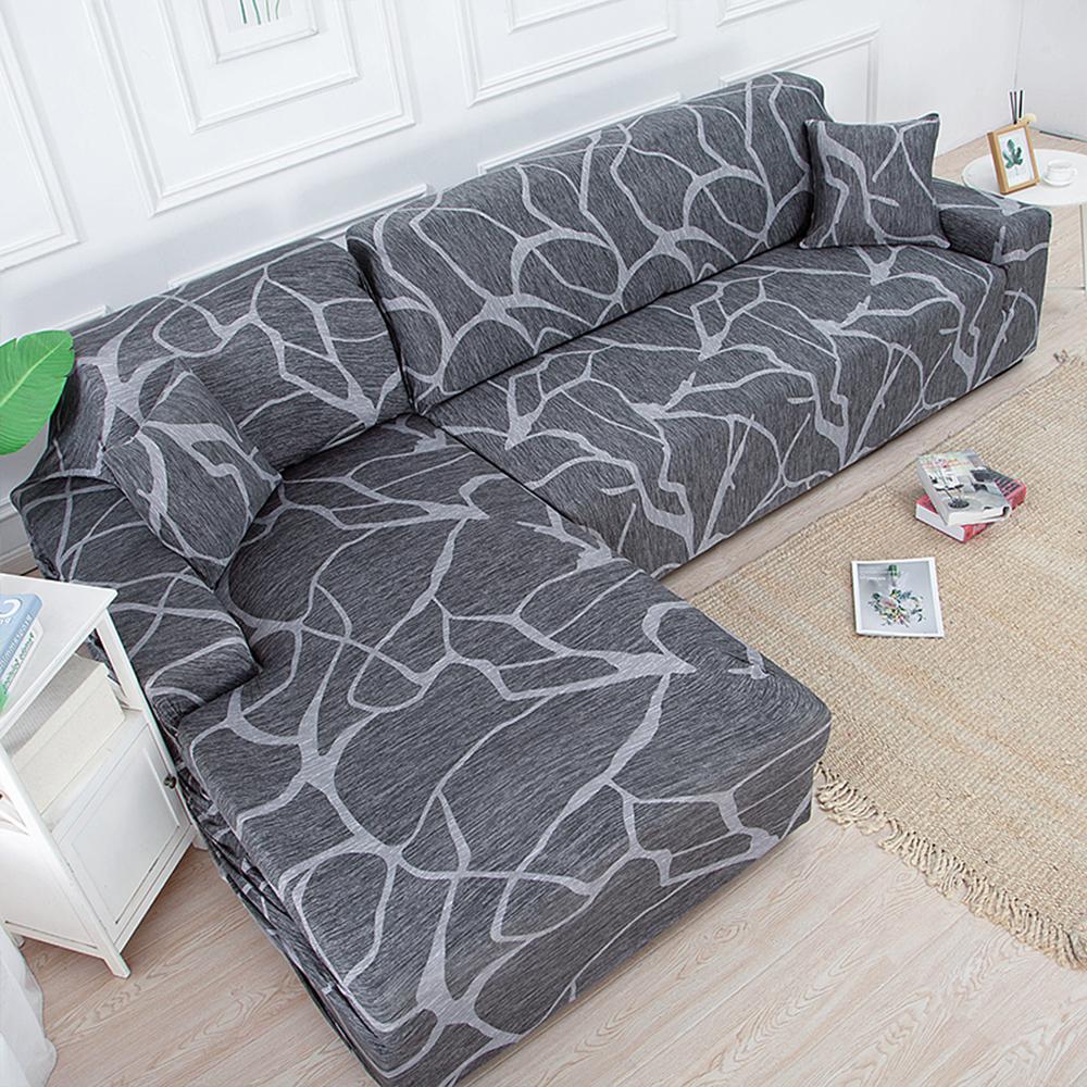 Sofa Cover For Living Room Stretch Printed Sofa Slipcover L Shape Corner Sofa Covers Funda Sofa Elastic Couch Cover 1/2/3/4-Seat
