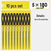 Mini Assorted Steel File Set: Triangular & Flat Files for Metal & Wood Grinding