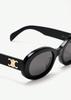 Celine Lunettes de soleil ovales noires Triomphe CL40194U-01A