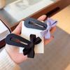 High-end Plaid Bow Hairpin Zinc Zinc Alloy Korean Barrettes Hair Clip for Bangs Bownot Hair Clip  Women