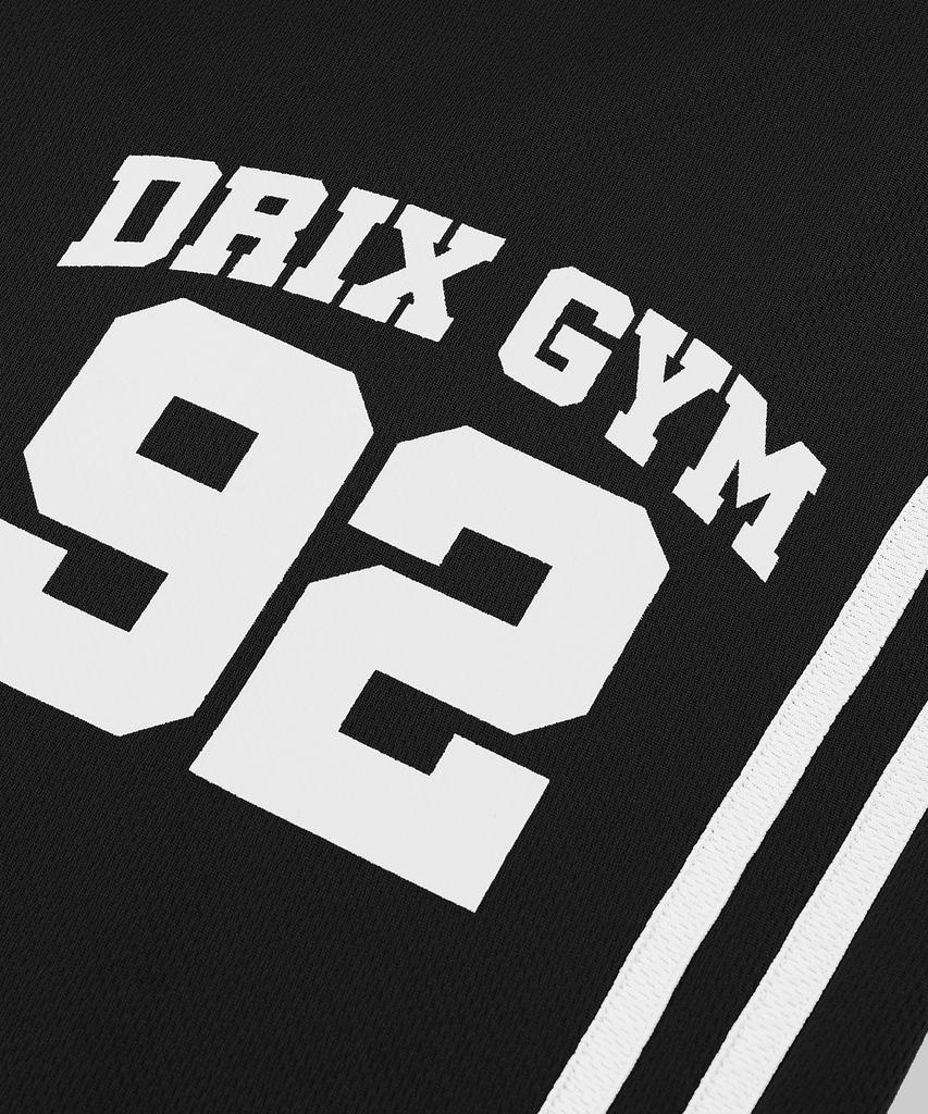 DRIX (Summer) Track Line Graphic Mesh Wide Pants_Black