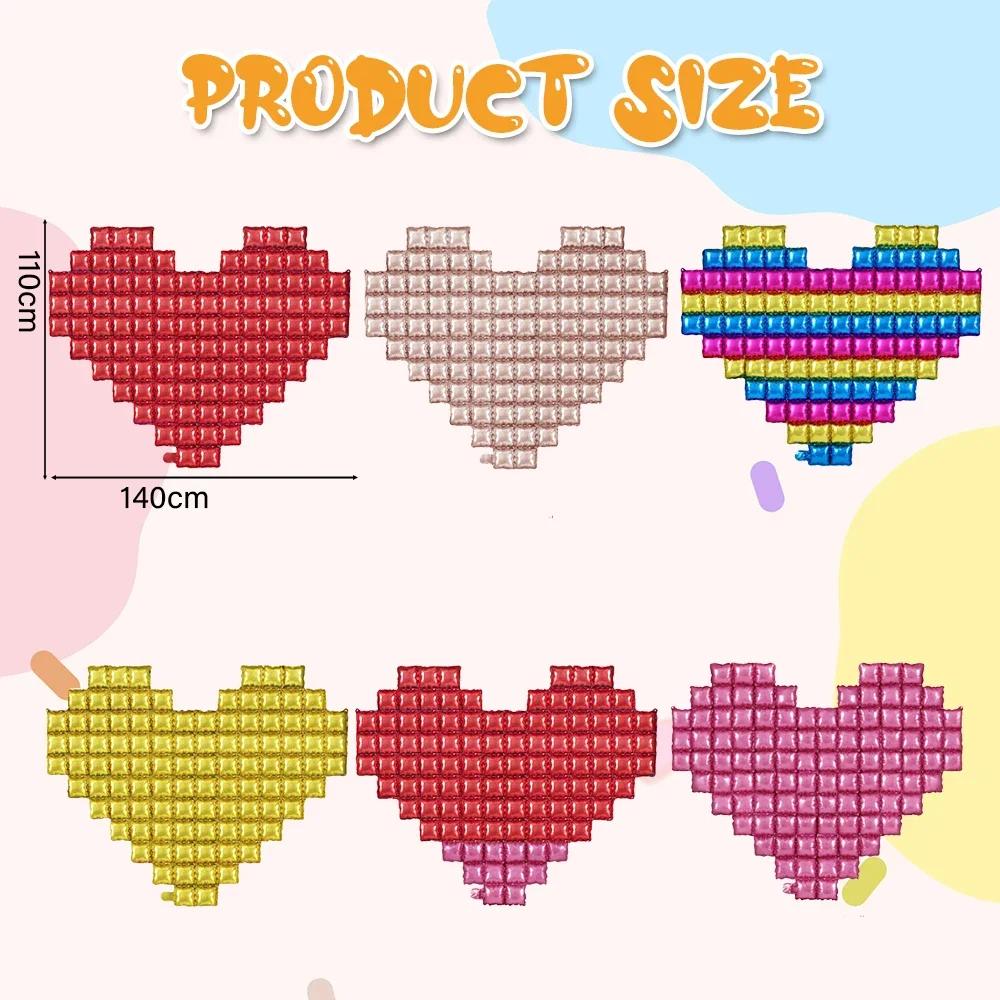 Heart Shaped Background Wall Foil Balloon Love Letter Balloons for Wedding Party Happy Valentines Day Home Decoration Supplies