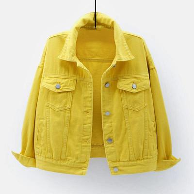 Frühling Neue Farbe Denim Jacke frauen Kurze Koreanische Lose Langarm Jacke Student Top