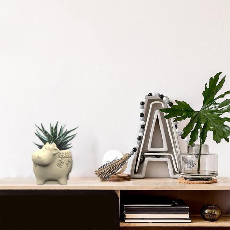 Easy To Use Flower Pots Mould Cow Shaped Planter Silicone Mold Personalized Succulent Vases Jewelry Crafting Mould