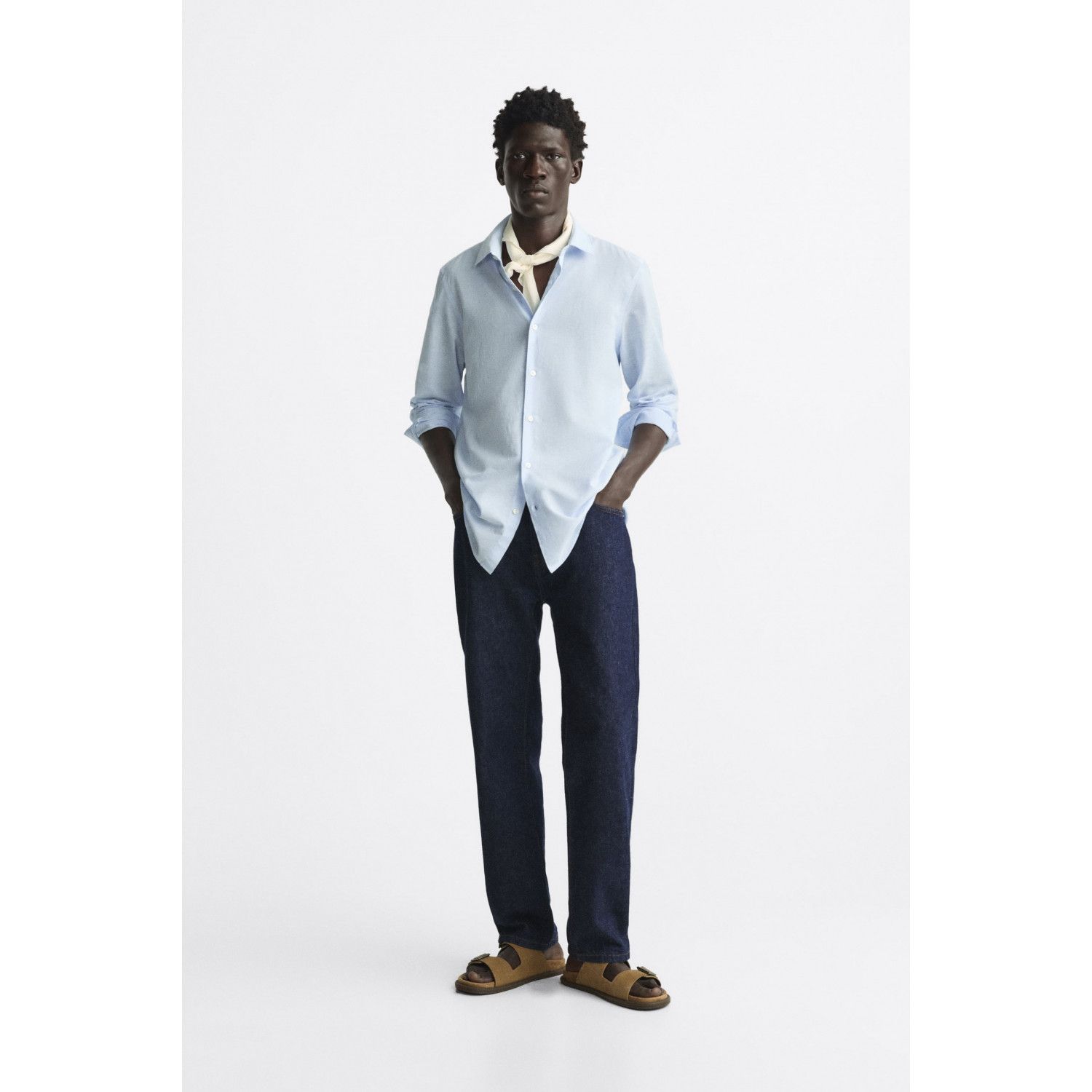 

STRIPED COTTON - LINEN SHIRT