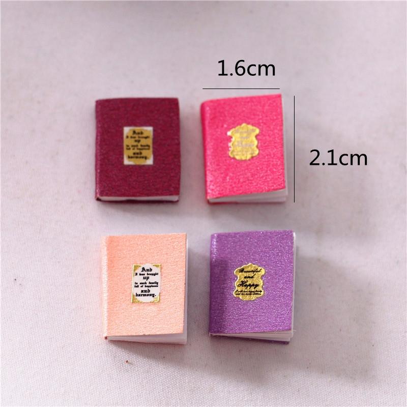 1/12 4Pcs/Set Dollhouse Miniature Mini Books Model Furniture Accessories Fun Bookstore Little Man Book Dollhouse Accessories