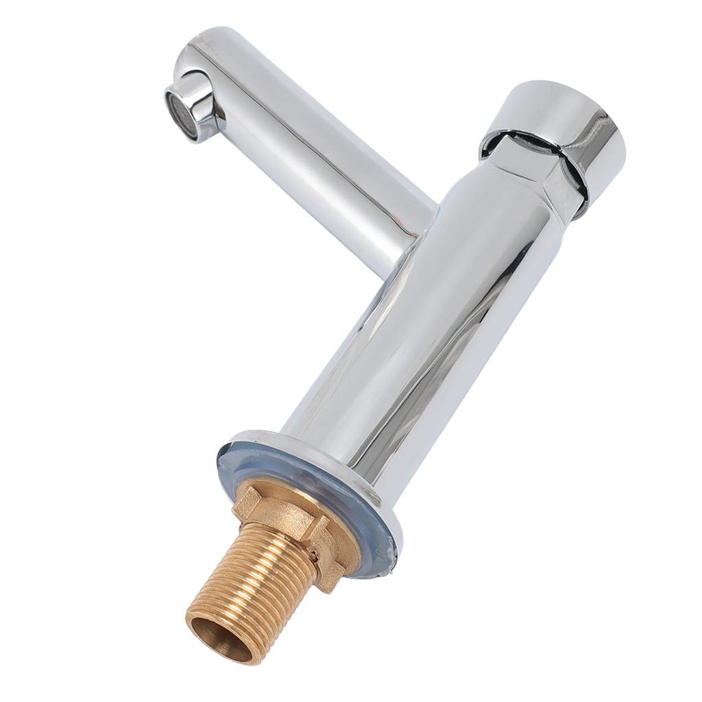 Bathroom Sink Faucet Single Handle Angled Delayed Faucet Water Tap for Home Hotel
