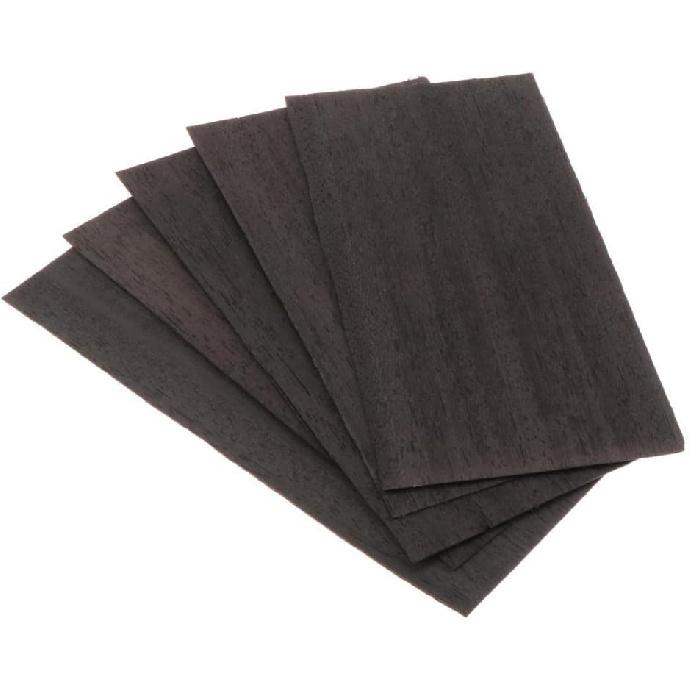 Handcrafted Guitar Headstock Veneer Set for Unique Instrument Customization, Black Wood