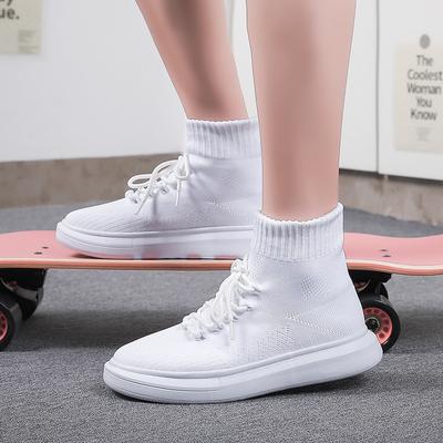 Flying Socks Shoes Elastic Casual Shoes Breathable and Comfortable Student Short Boots Couple Shoes