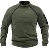 Pull pour homme à col montant, printemps et automne, ample, couleur unie, extérieur, chaud et respirant, haut