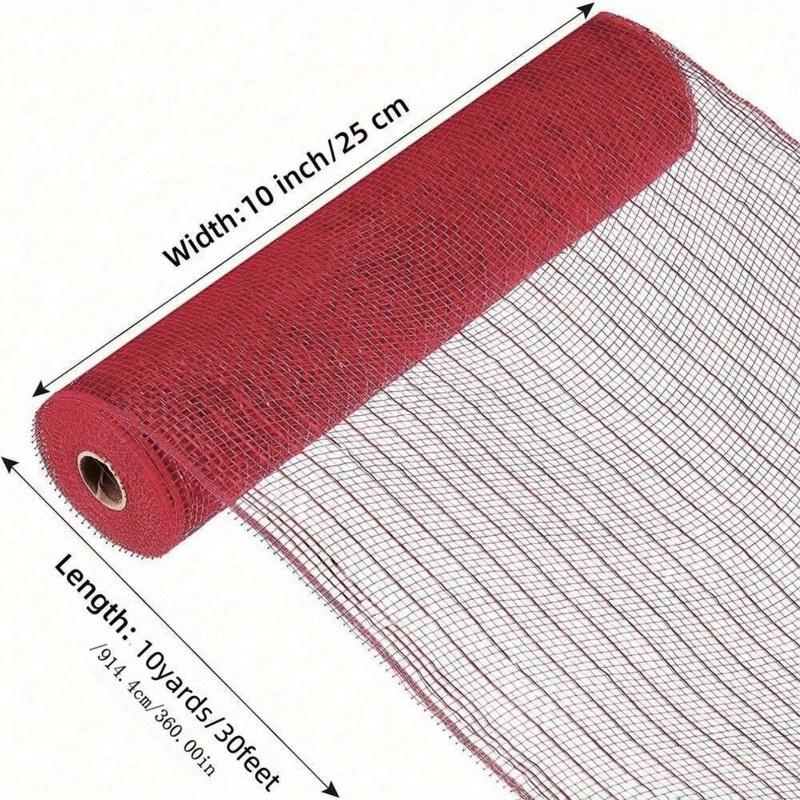 10 Yards, 10 Zoll breit Flash Mesh Garnrolle, Weihnachtsdekor Mesh Metallfolie Dekoratives Mesh Band für Weihnachtsbaum, Kränze Goldener Seidenmesh