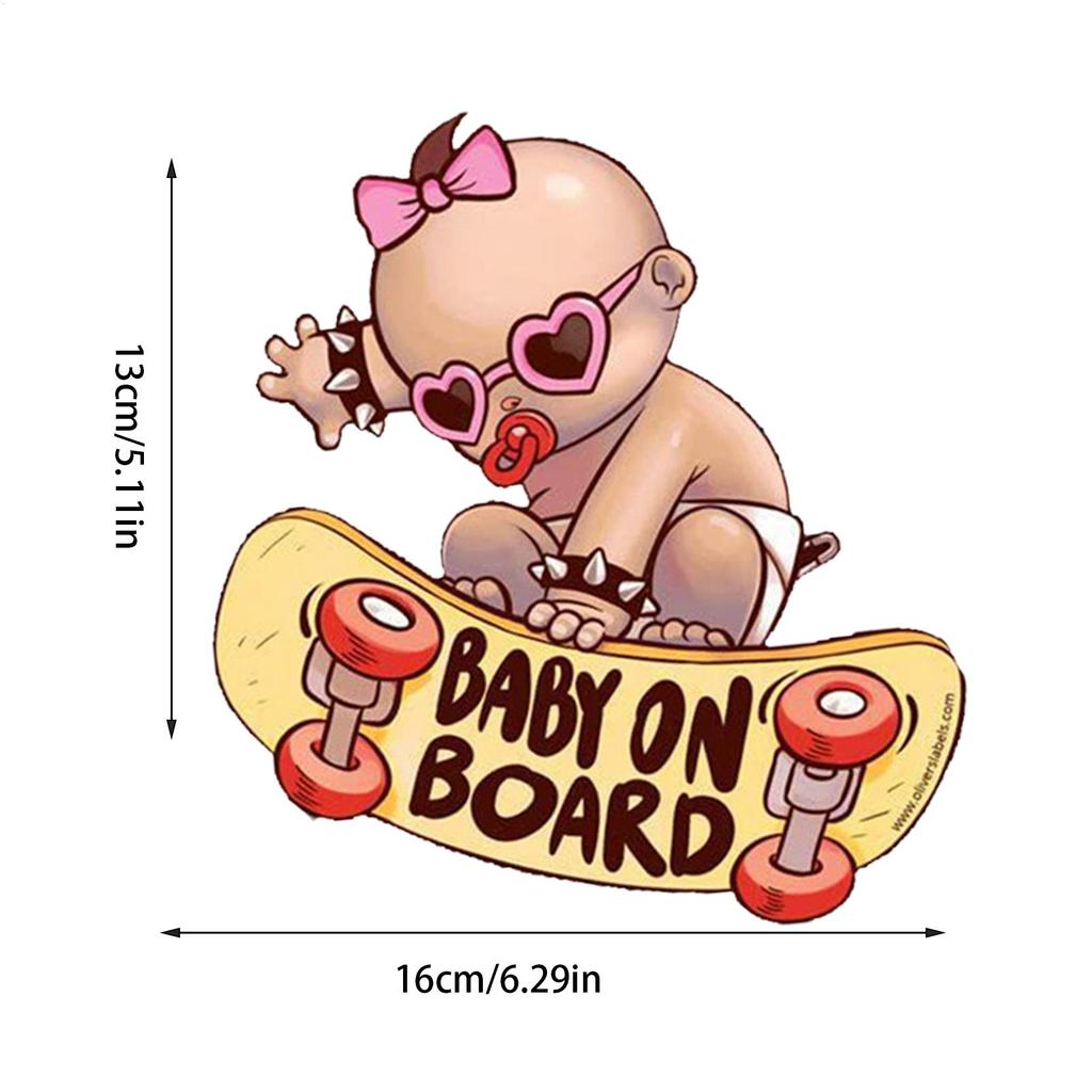 Car Window Decals PVC Baby Scooter Design Automotive Door Decals Scratch-Proof Adhesive Stickers For Sedan Motorcycles RV