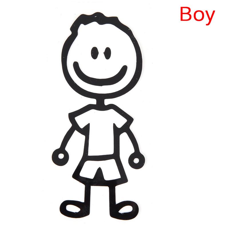 Family Car Decal Window Sticker Stick Figure Kid Baby Cat Dog Pet Bumper My Mom 1Pc