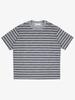 Ousa Striped Round Short Sleeve T-Shirt 3 Colors