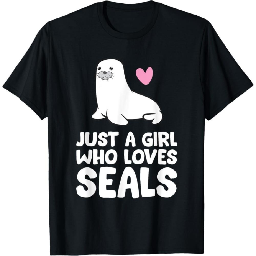 

Just a Girl Who Loves Seals T-Shirt XXXXXL чорний
