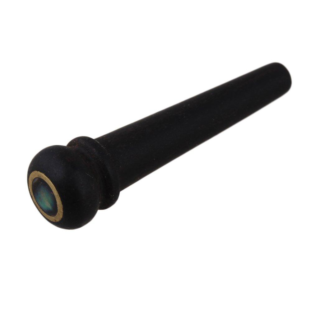 Acoustic guitar ebony bridge pin with 6 abalone dots and