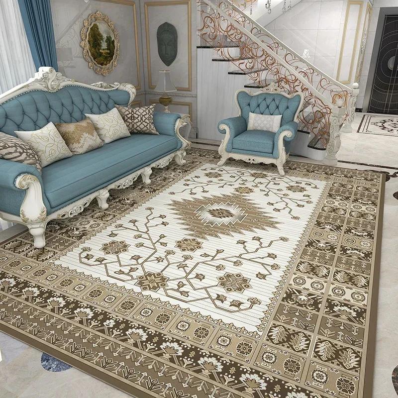 Retro Persian Style Living Room Luxury Decoration Carpet Rugs for Bedroom Hotel Large Area Carpets Lounge Rug Home Decor Mat