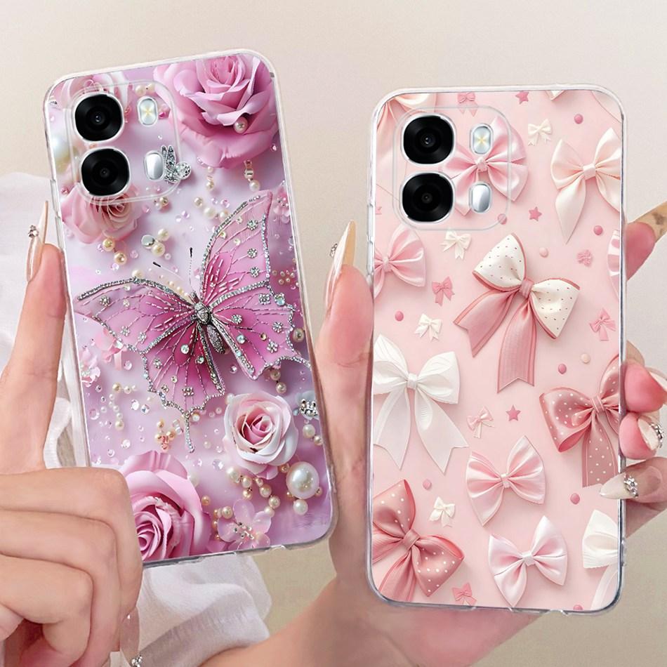 For OPPO A6s CPH2789 Cute Flower Butterfly Cat Painted Case For Oppo A6S 5G Soft Silicone TPU Phone Cases
