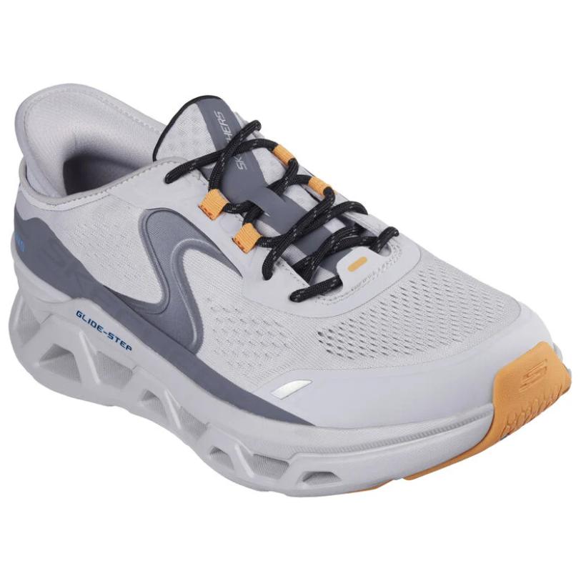 Skechers Glide-Step Altus Kényelmes Lélegző Ütéselnyelő Alacsony szárú Futócipő Férfi sneaker Szürke 232921-GYCC