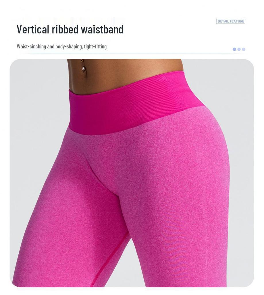 Pantalons de Yoga RYGZ Sans Couture Haute Élasticité Push-Up - Pantalons de Fitness et de Course à Pied pour Femmes à Séchage Rapide