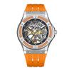 Haofa Skeleton Automatic Mechanical Watch with Power Diamond Hollow Luminous and Water Resistance A Perfect Gift for Men's 80-Hour Reserve, Bezel