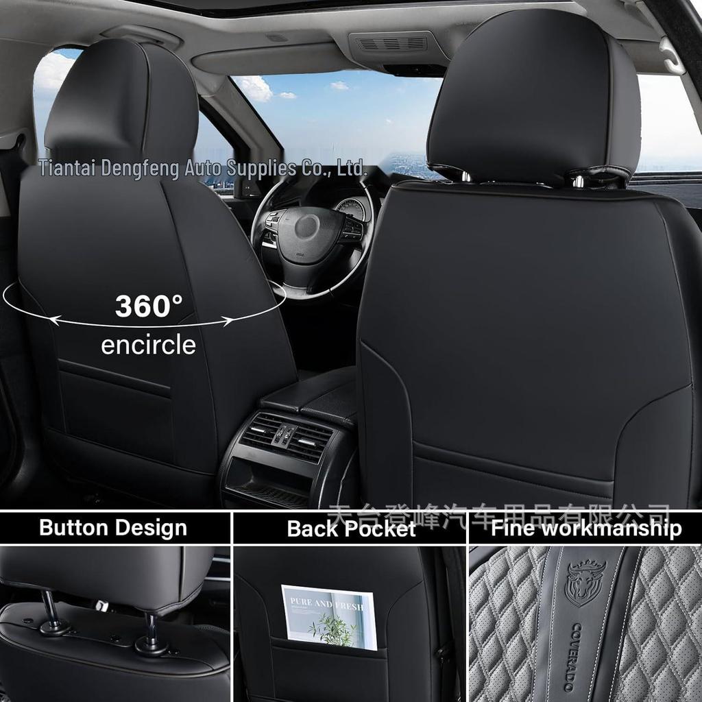 Universal Leather Car Seat Covers for Sedans, SUVs, and Trucks