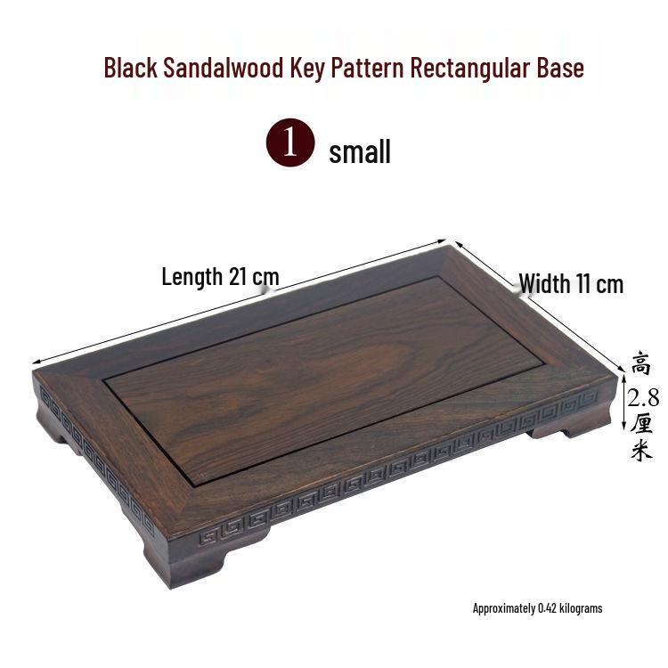 

Ebony Solid Wood Base Tray for Ornaments, Vase, Bonsai, Buddha Statue, or Fish Tank.