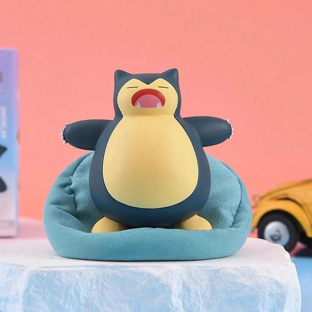 Pokemon 6 Styles Genuine Toys Pikachu Bulbasaur Snorlax Jirachi Komala Cute Anime Figure Model Dolls With Dustproof Cloth Pad