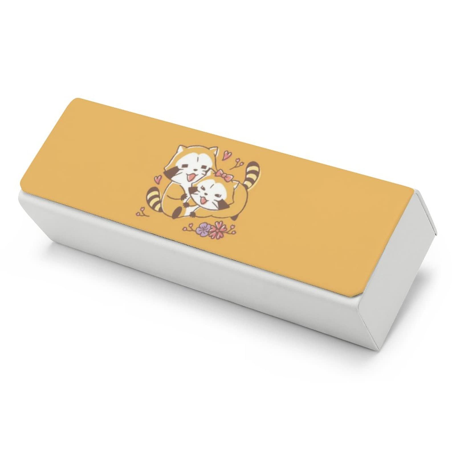 

[JMI] Rascal the Raccoon Eyeglasses Case, Sunglasses Case, Magnetic Closure, PU Leather, Lightweight, Premium, Compact, Simple, Stylish, for Men and W