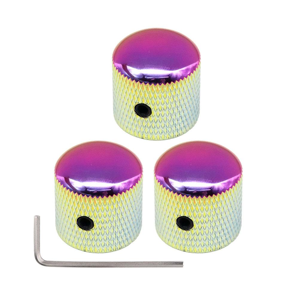 3pcs/4pcs Metal Dome Knobs Electric Bass Guitar Knobs Volume Tone Control Knobs with Wrench Bronze/BK/CR/GD/Black Nickel