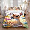 3Pcs Deer Wildflowers Bedding Set Soft Fabric Duvet Cover Pillowcases Home Christmas Xmas Halloween Gift 1 Duvet Cover 2 Pillowcase G1204