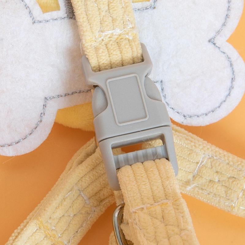 Adjustable Pet Chest Back Traction Rope Set Soft Cute out Walking Dog Rope Vest-type Pet Harness for Dog Pet Product