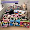 3pcs bedding set Powerpuff Girls Includes 1 Comforter + 2 Pillowcases, Without Pillow Inserts, Soft Comfortable, Lightweight Breathable, Pri