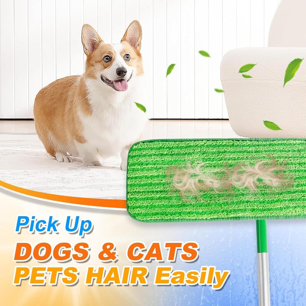 XL Wet Pads Refills for Swiffer XL Dry Sweeping Cloths Reusable XL Wet Mopping Pad Cleaning Cloths Microfiber Mop Pads for Hardwood Floor Cleaning