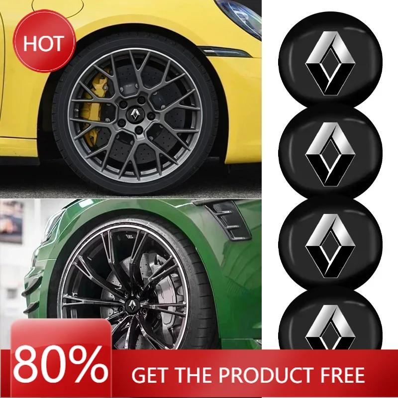 2026 Hot For Renault Hub Caps 4pcs 56mm Car Wheel Center Hub Cap Rim Cover Emblem Sticker For Renault Clio Laguna 2 Megane 3 Dus