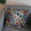 2D Jaguar Pattern With Geometric Design Pillow Cover Pattern Cushion Cover Suitable For Sofa Bedroom Car Pillow Cover