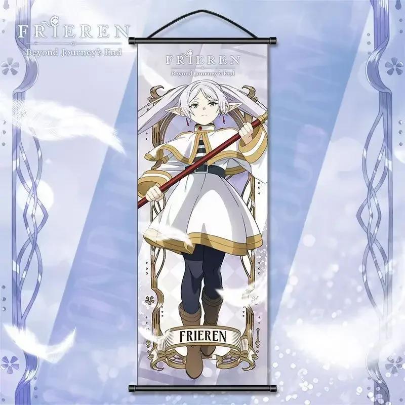 

Frieren Beyond Journey s End Висячая картина Himmel Stark Аниме Периферия Мультфильм Ткань Свиток Плакат
