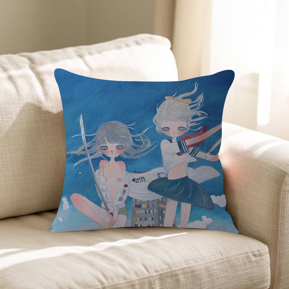 AAya TTakano Pop Art Cushion Cover Car Throw Pillow Case For Sofa Car Christmas Gift