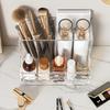 Light Luxury Transparent Desktop Storage Box Multi-Grid Makeup Organizer Box Large Capacity Cosmetics Box Remote Control Holder