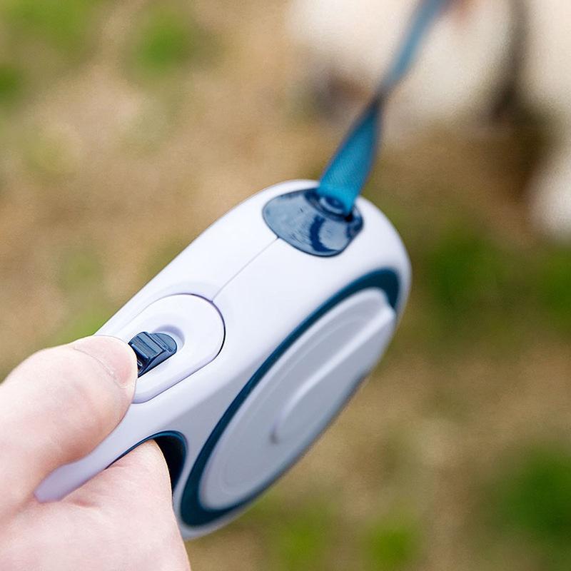 5M Durable Nylon Automatic Retractable Dog Leash for Small Medium Large Dogs - Extending Lead for Dog Walking