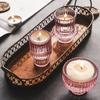 Glass European Candlestick Stand Clear Glass Candle Holder Home Decoration