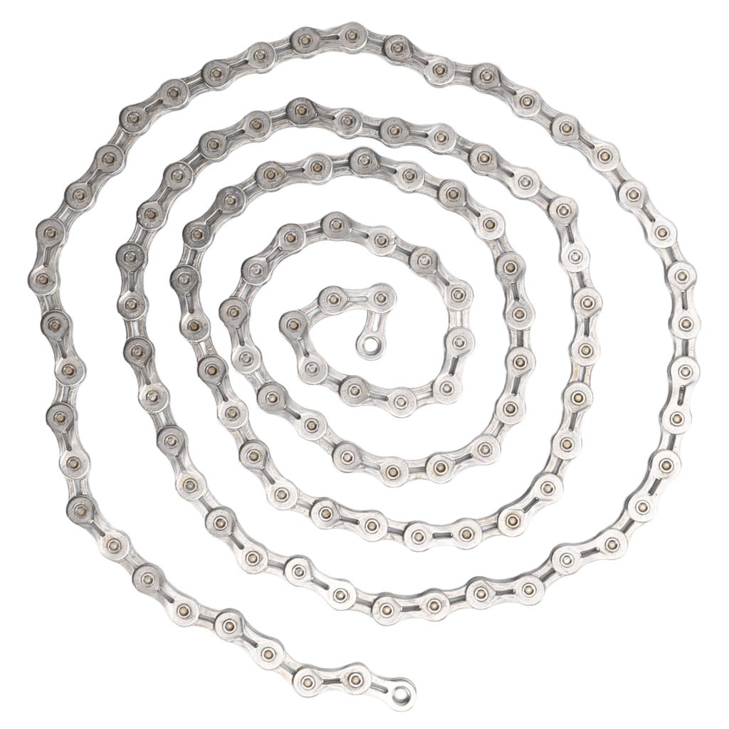 WAKE Bicycle 9 Speed Electroplated Silver Chain Mountain Road Bike 116 Links Chains