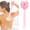 Long Handle Bath Shower Ball Brush Mesh Sponge Body Brush with Hang Hole