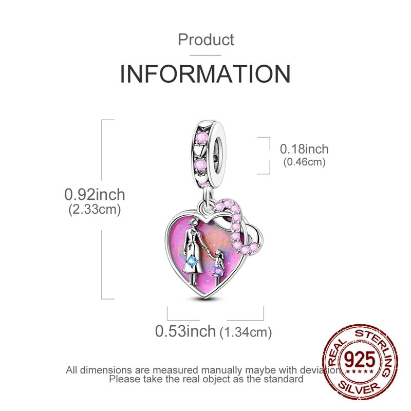 Pink Starry Sky Charm Bead Charms copper Parentchild Dangle Pendant Compatible With Bangle Bracelets Necklaces Do It Yourself Jewellery