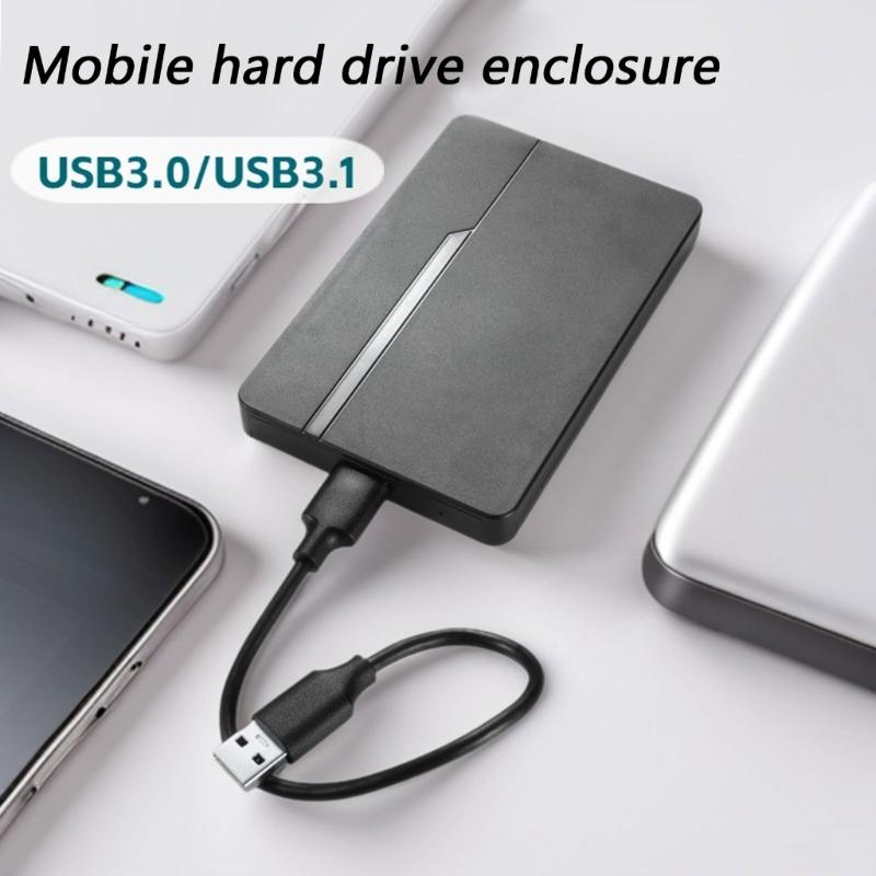 Plastic External Hard Disk Housing Quick Setups Design Efficient Heat Dissipation Shockproof 2.5" Storage Solution
