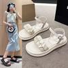 Summer Women Gladiator Sandals Platform Cross-toe Sandals Comfortable Muffin Casual Women's Shoes Luxury Sandales Plates