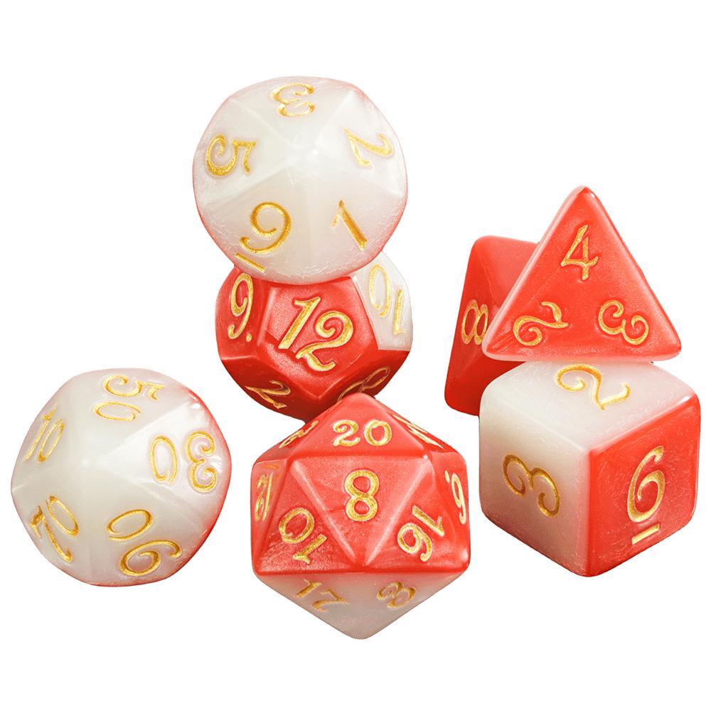 7pcs Splic Colors Game Dice DND Polyhedral Dice Set for DND RPG Table Board Role Playing Games