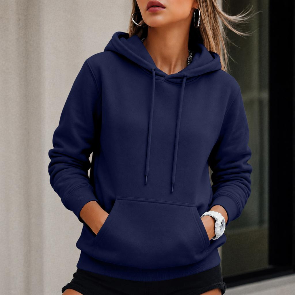 Women's Drawstring Hoodie Sweatshirt with Sleeves for Fall Winter