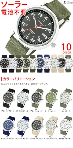 Radweather Men's Battery-Free Solar Military Watch (01. Black X Black)