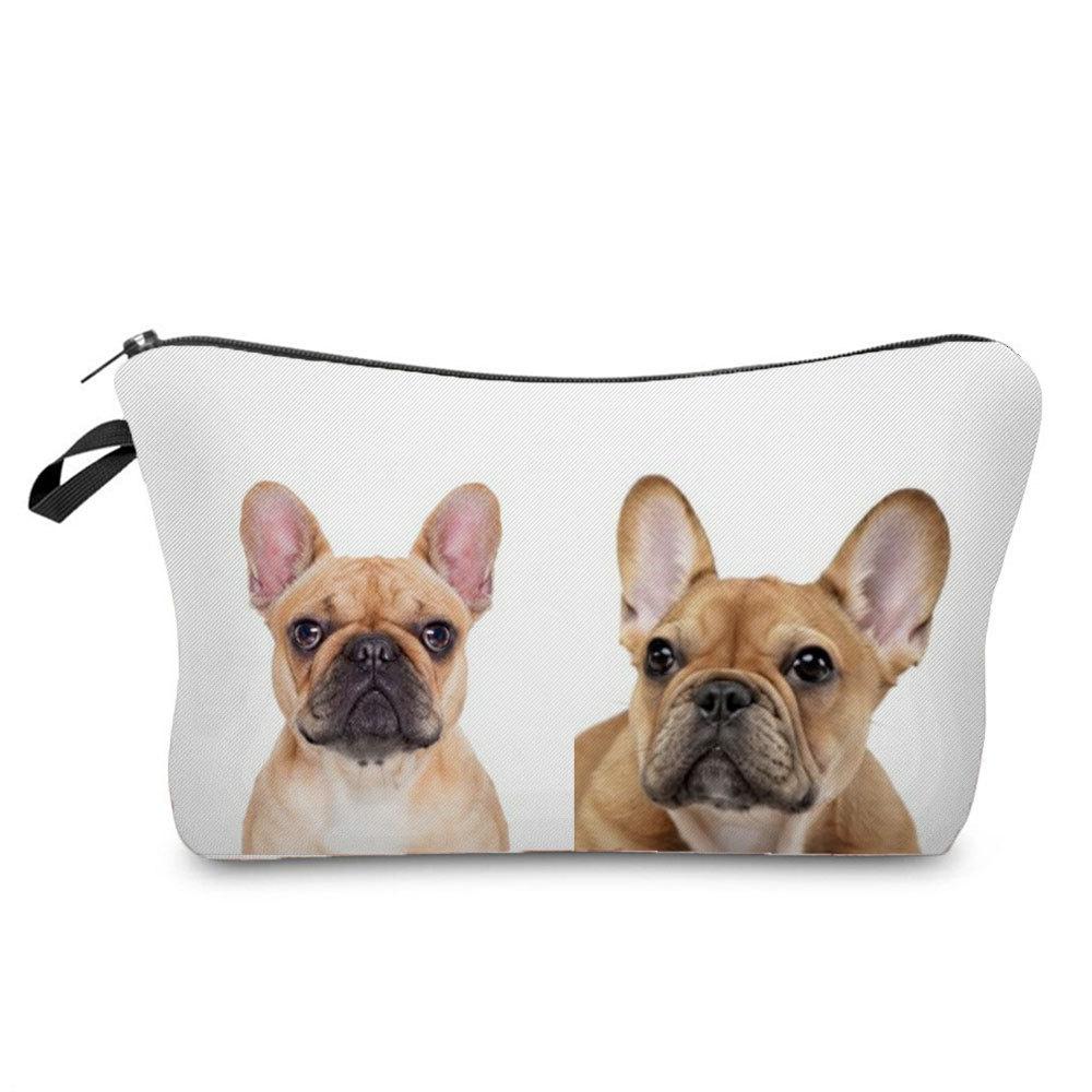Damen Kosmetiktasche mit Hundeaufdruck Toilettenartikel Organizer Reiseaufbewahrungskoffer 6675